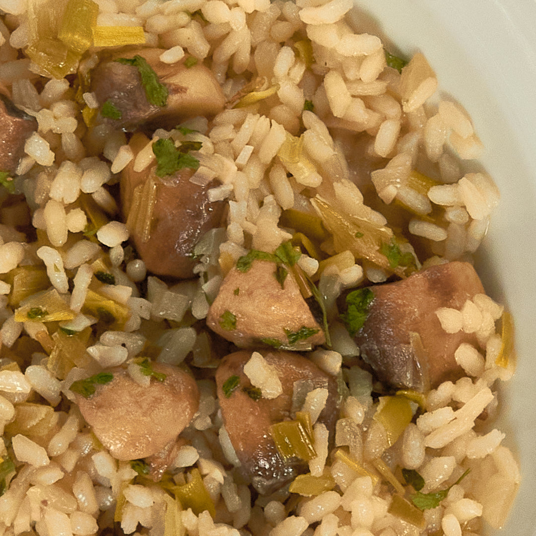Arroz bomba con champiñones - ensupuntoadomicilio
