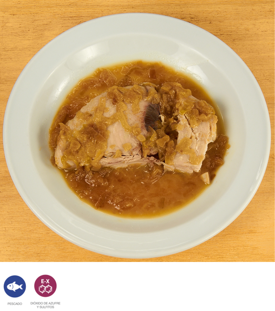 Bonito encebollado. Comida a domicilio en tupper Cantabria, Santander, Astillero, Bezana, Camargo. Sana, rica y Variada
