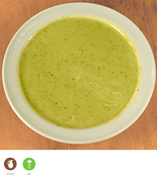 Crema de calabacín y albahaca - ensupuntoadomicilio