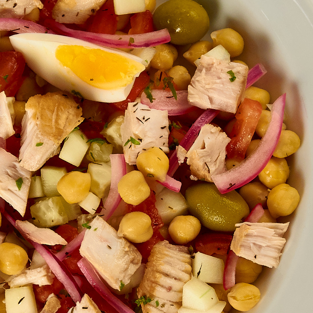 Ensalada de garbanzos con bonito