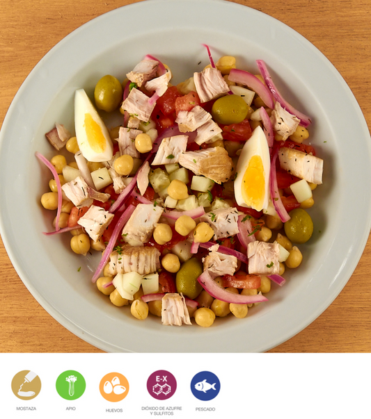 Ensalada de garbanzos con bonito