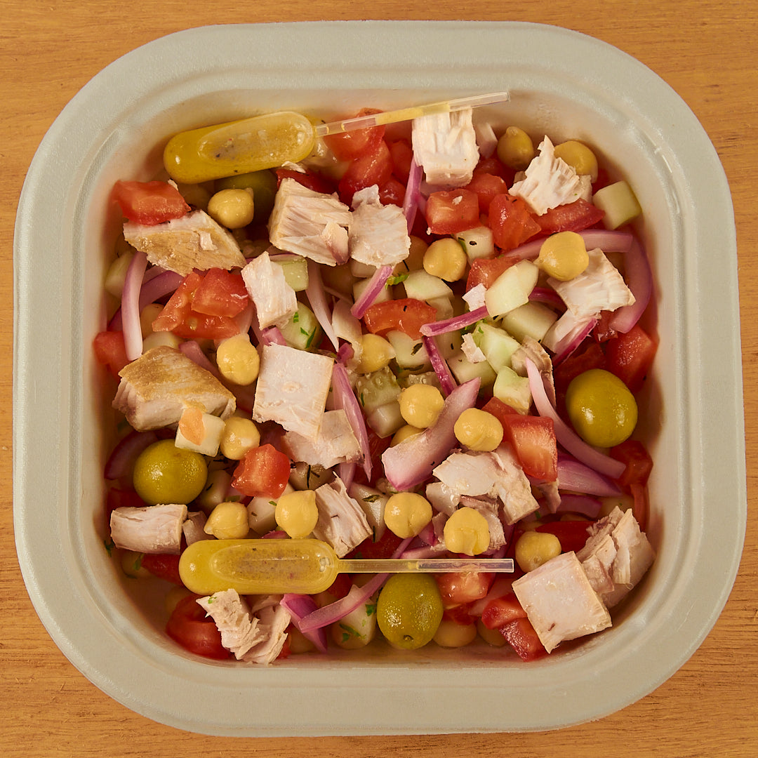 Ensalada de garbanzos con bonito