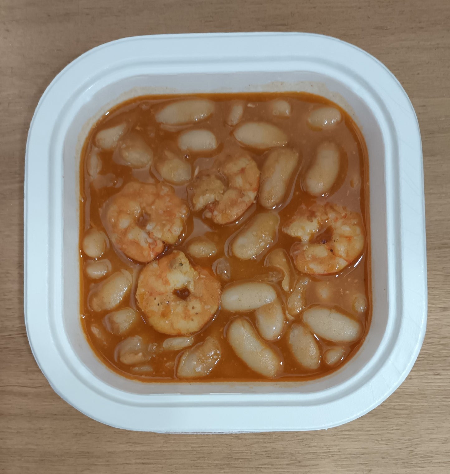 Fabes con langostinos