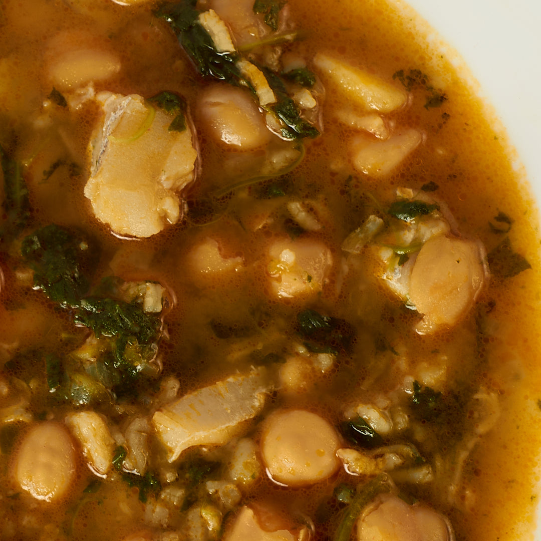 Garbanzos con bacalao y espinacas - ensupuntoadomicilio