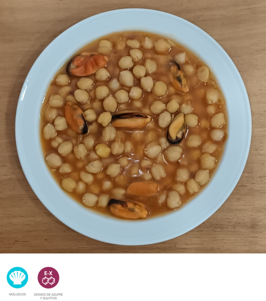 Garbanzos con mejillones - ensupuntoadomicilio