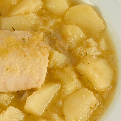Patatas con merluza - ensupuntoadomicilio