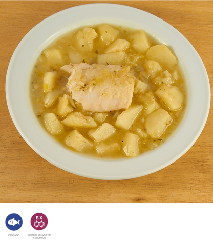 Patatas con merluza - ensupuntoadomicilio
